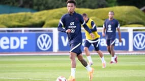 Boubacar Kamara avec les Bleus en mai 2022