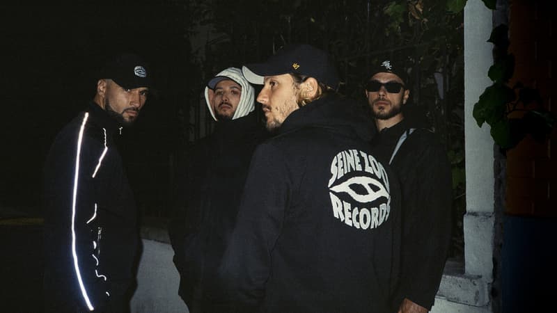 Le groupe de rap parisien S-Crew formé par Nekfeu, 2zer Washington, Framal et Mekra