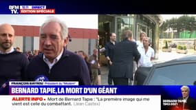 François Bayrou: Bernard Tapie est "une figure qui a incroyablement marqué la société française"