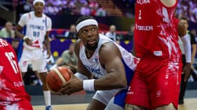 Guerschon Yabusele lors de France-Pologne à l'Eurobasket le 2 septembre 2025