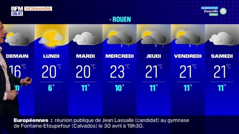 Regarder la vidéo Météo Normandie: un temps nuageux avec des possibles averses, 14°C attendus à Évreux