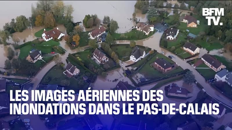 Pas-de-Calais: les images des inondations impressionnantes vues du ciel