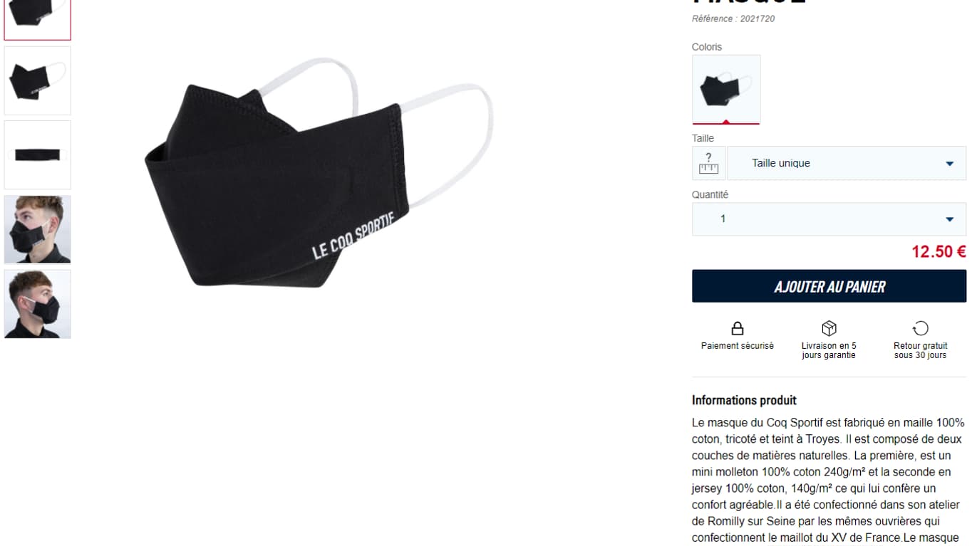 La catégorie est indiquée dans la description du produit.