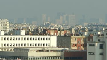 Voile de pollution aux particules fines au-dessus de Paris.