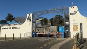 L'entrée du centre d'entraînement de l'OM, en 2021