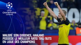 Dortmund - PSG : Haaland pense qu'il peut mieux faire, son ratio tirs/buts est pourtant le meilleur en Ligue des champions
