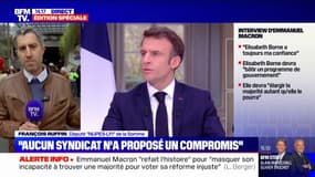 Retraites: pour François Ruffin, Emmanuel Macron n'a proposé "que dalle" pour faire contribuer les entreprises