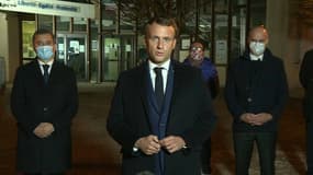 Emmanuel Macron à Conflans-Sainte-Honorine. 