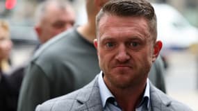 Stephen Yaxley-Lennon, alias Tommy Robinson, dans le centre de Londres le 22 avril 2024.