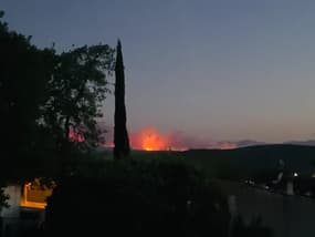 Incendie vu de Draguignan dans le Var - Témoins BFMTV