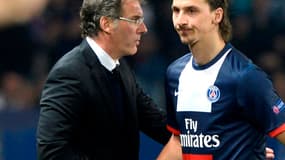 Laurent Blanc et Zlatan Ibrahimovic (PSG)