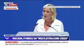 Marine Le Pen: "La non-politique d'Emmanuel Macron en Afrique est l'une des incarnations les plus manifestes de l'échec du multilatéralisme creux"