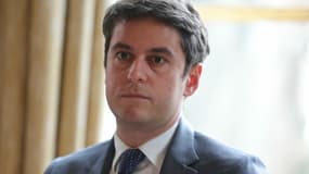 Le Premier ministre, Gabriel Attal, à Matignon le 13 mars 2024 