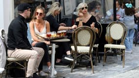 Terrasses ouvertes à Bruxelles après l'allègement des resrictions sanitaires contre le Covid-19, le 9 mai 2021
