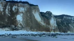 Un pan de falaise s’est effondré entre Pourville et Varengeville-sur-Mer ce samedi 9 décembre.