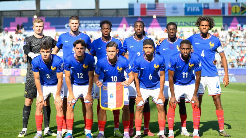 Les Bleuets lors de leur match d'ouverture face à l'Afrique du Sud à la Coupe du monde U20