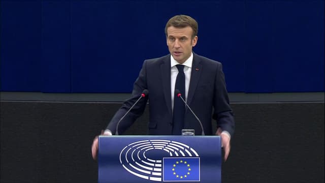 Macron devant le Parlement européen