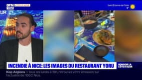 Incendie à Nice: les images de l'intérieur du restaurant Yoru