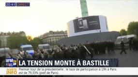 A Bastille, des centaines de jeunes tentent d’organiser une "nuit des barricades" après les résultats du 1er tour