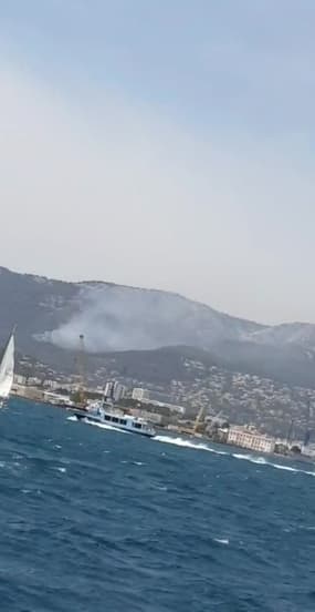 Incendie en cours à l'ouest de Toulon - Témoins BFMTV