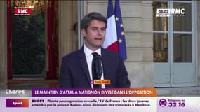 Le maintien d'Attal à Matignon divise dans l'opposition