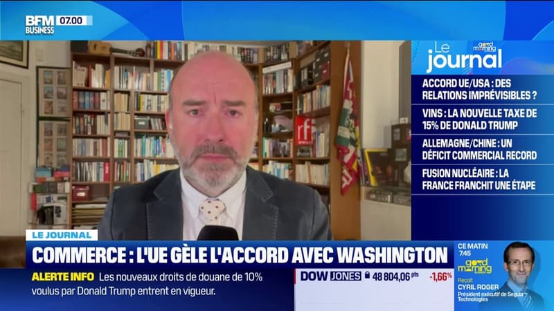 Après les nouvelles menaces de droits de douane de Donald Trump, les eurodéputés décident de geler l'accord commercial entre Washington et Bruxelles