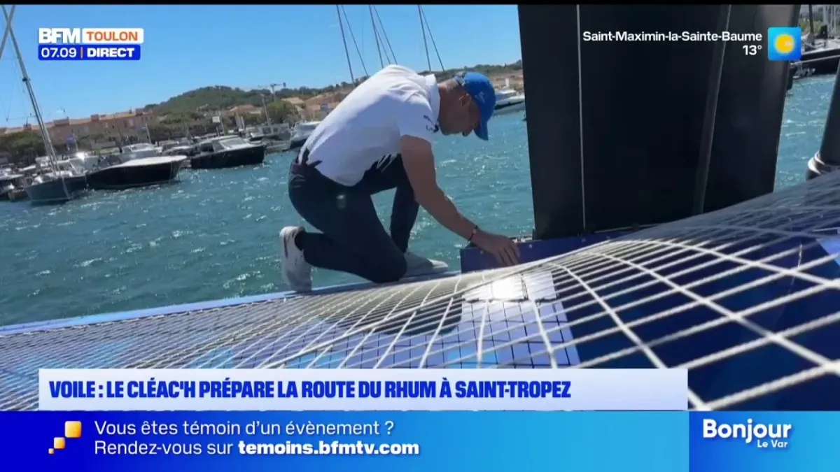 Voile : Le Cléac'h prépare la route du rhum à Saint-Tropez