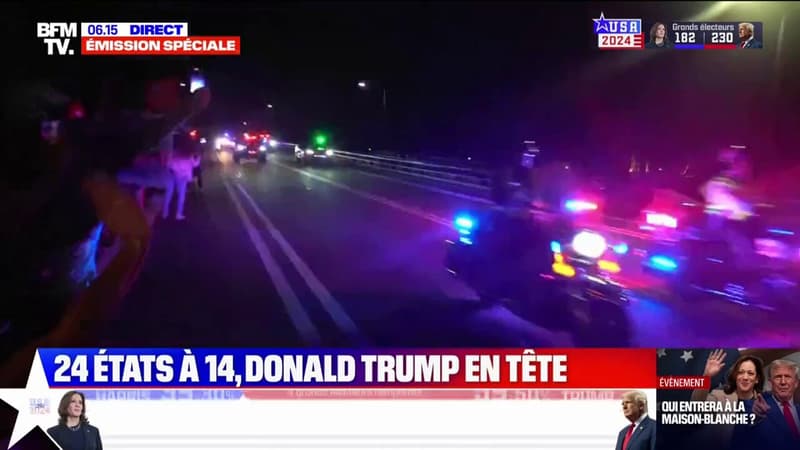 Élection américaine: Donald Trump arrive au centre de convention de West Palm Beach en Floride