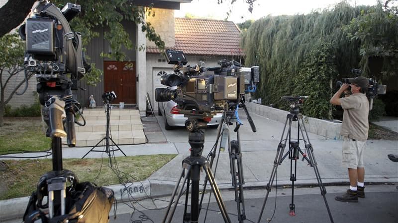 Devant le domicile à Cerritos, en Californie, de Nakoula Basseley Nakoula, un copte égyptien qui pourrait avoir joué un rôle dans la création du film anti-islam "L'innoncence des musulmans". Trois jours après les premières violences liées à la diffusion s