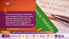 Arrêts maladie et jours de carence: une mesure qui fait bondir la classe politique