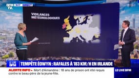 Tempête Éowyn : rafales à 183 km/h en Irlande - 24/01