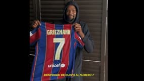 Durant avec le nouveau maillot de Griezmann