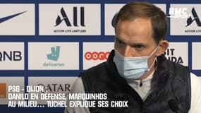 PSG - Dijon : Danilo en défense, Marquinhos au milieu… Tuchel explique ses choix