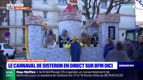 Carnaval de Sisteron: le foyer rural de Salignac à bord d'un char château-fort