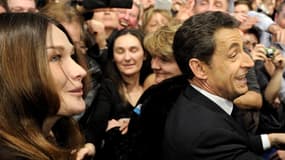 Nicolas Sarkozy en campagne à Marseille, le 12 février 2012. Dans "Campagne intime", le candidat à la présidentielle de 2012 est dévoilé dans son intimité.