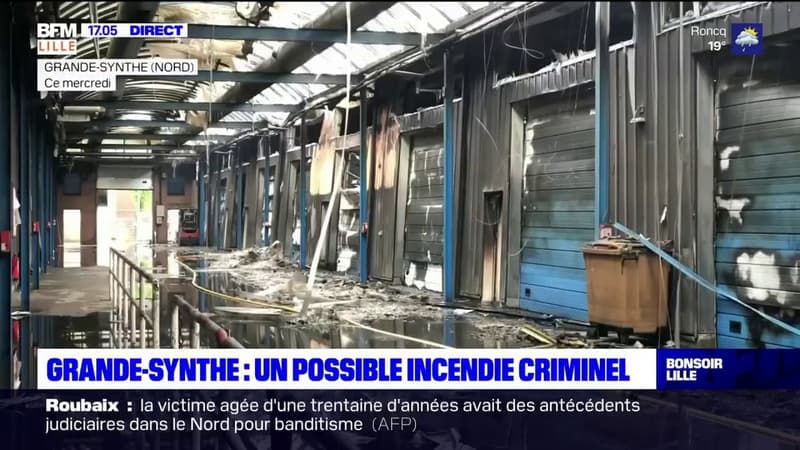 Grande-Synthe: un incendie a détruit les ateliers municipaux