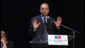 Jean-François Copé lors de son dernier meeting avant le vote, samedi.