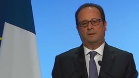 François Hollande lors de son discours salle Wagram à Paris, jeudi 8 septembre.