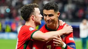 Diogo Jota et Cristiano Ronaldo réunis sous le maillot du Portugal, le 1er juillet 2024