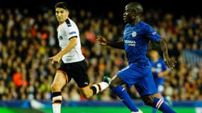 Kanté et Soler lors de Valence-Chelsea, le 27 novembre 2019