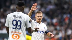 Valentin Rongier et Chancel Mbemba avec l'OM, octobre 2022