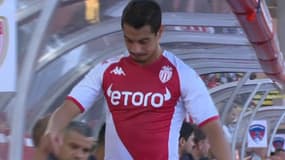 Wissam Ben Yedder agacé de sa sortie dès la première période lors de Monaco-Clermont, le 16 octobre 2022