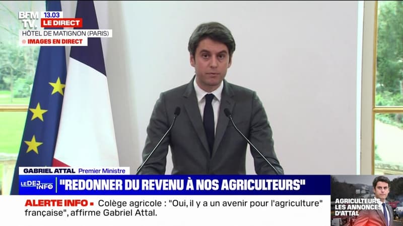 Crise agricole: Gabriel Attal annonce consacrer 