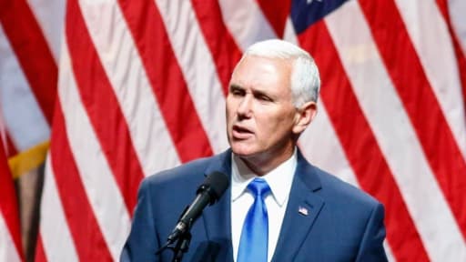 Le candidat républicain à la vice-présidence des Etats-Unis, Mike Pence, colistier du candidat à la Maison Blanche Donald Trump, le 16 juillet 2016 à New York Le candidat républicain à la vice-présidence des Etats-Unis, Mike Pence, colistier du candidat à la Maison Blanche Donald Trump, le 16 juillet 2016 à New York
