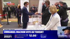 Second tour des régionales: Emmanuel Macron vote au Touquet