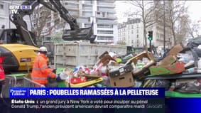 Paris: les poubelles ramassées à la pelleteuse pour accélérer la collecte