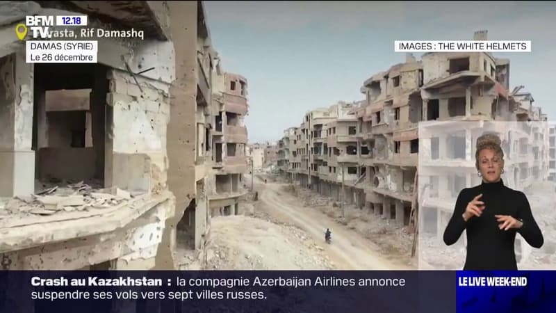 Syrie: les images d'un quartier de Damas en ruine après des années d'affrontements entre rebelles et pro-Assad