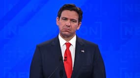 Ron DeSantis, le gouverneur de Floride, lors d'un débat le 6 décembre 2023