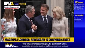 Emmanuel Macron accueilli par le Premier ministre britannique Keir Starmer au 10 Downing street