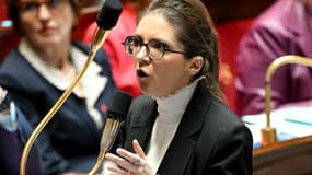 La ministre déléguée à l'Égalité entre les femmes et les hommes et à la Lutte contre les discriminations Aurore Bergé à l'Assemblée nationale, le 25 mars 2025.